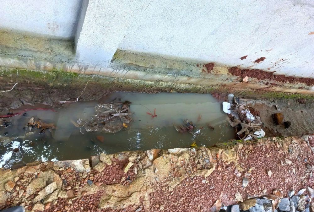 Cống rãnh động nước và rác là điểm nóng làm tăng côn trùng trong nhà máy vào mùa mưa